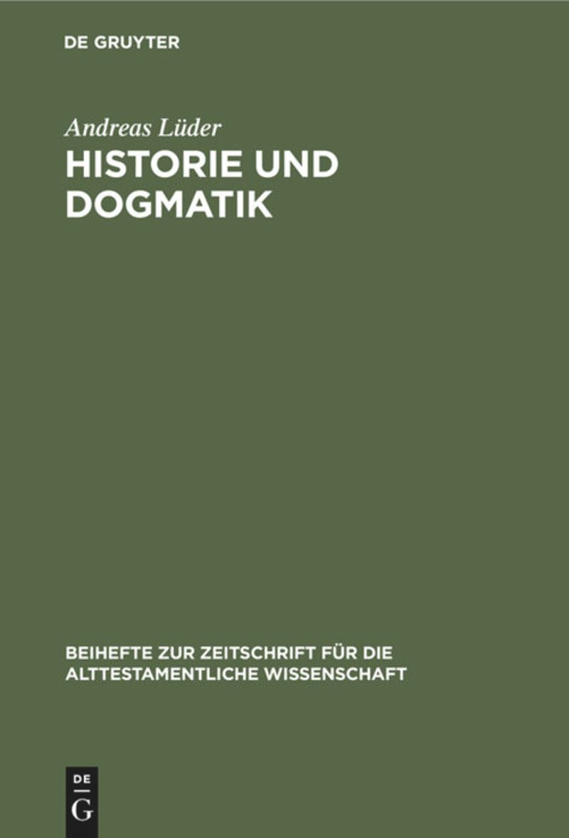 book: Historie und Dogmatik