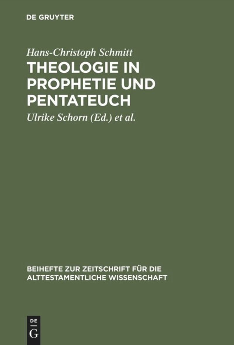 book: Theologie in Prophetie und Pentateuch