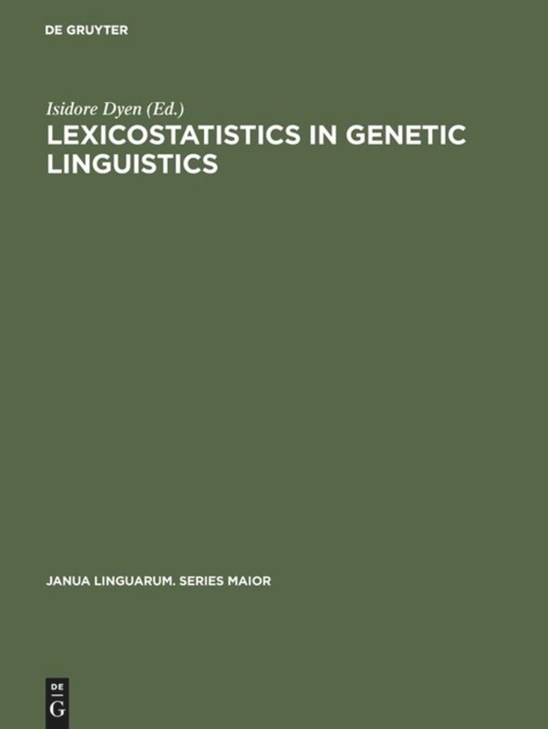 book: Lexicostatistics in Genetic Linguistics