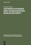 book: Untersuchungen der sogenannten Baruchschrift