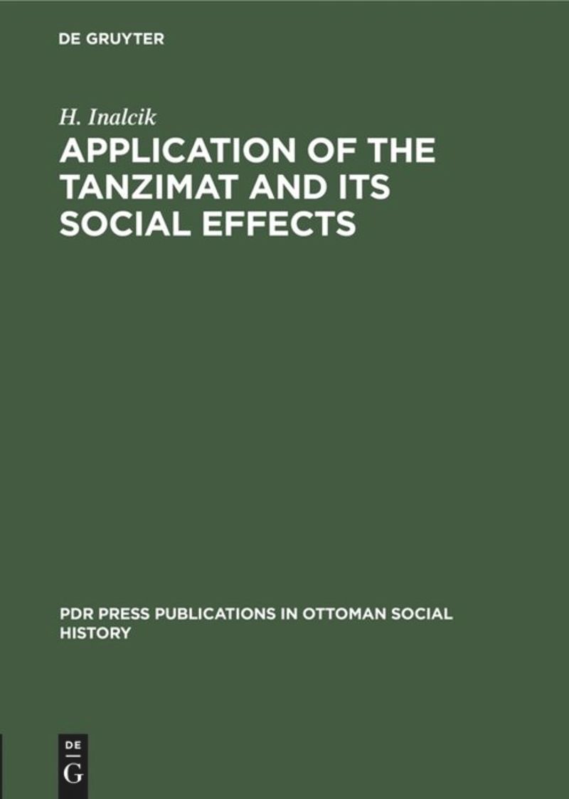 book: Application of the Tanzimat and its social effects