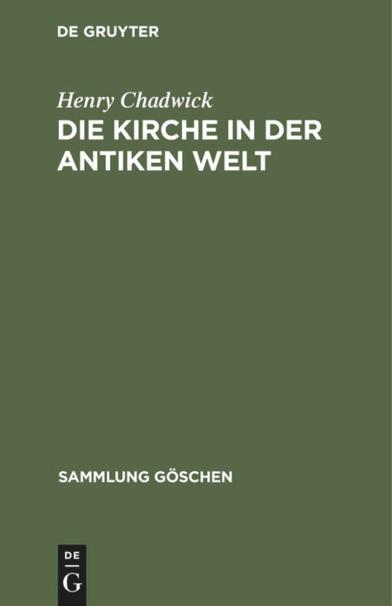 book: Die Kirche in der antiken Welt