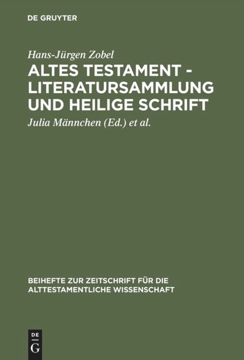 book: Altes Testament - Literatursammlung und Heilige Schrift