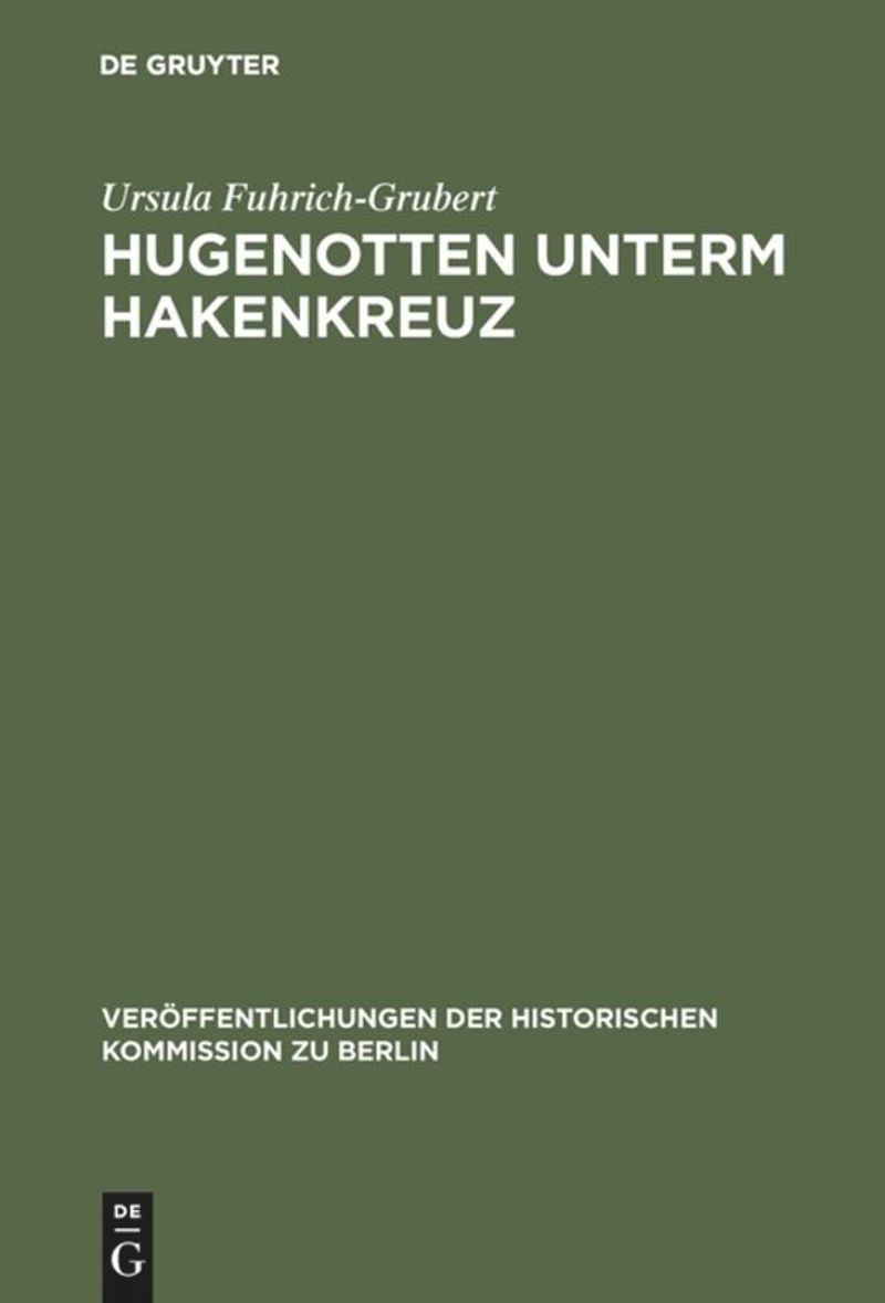 book: Hugenotten unterm Hakenkreuz