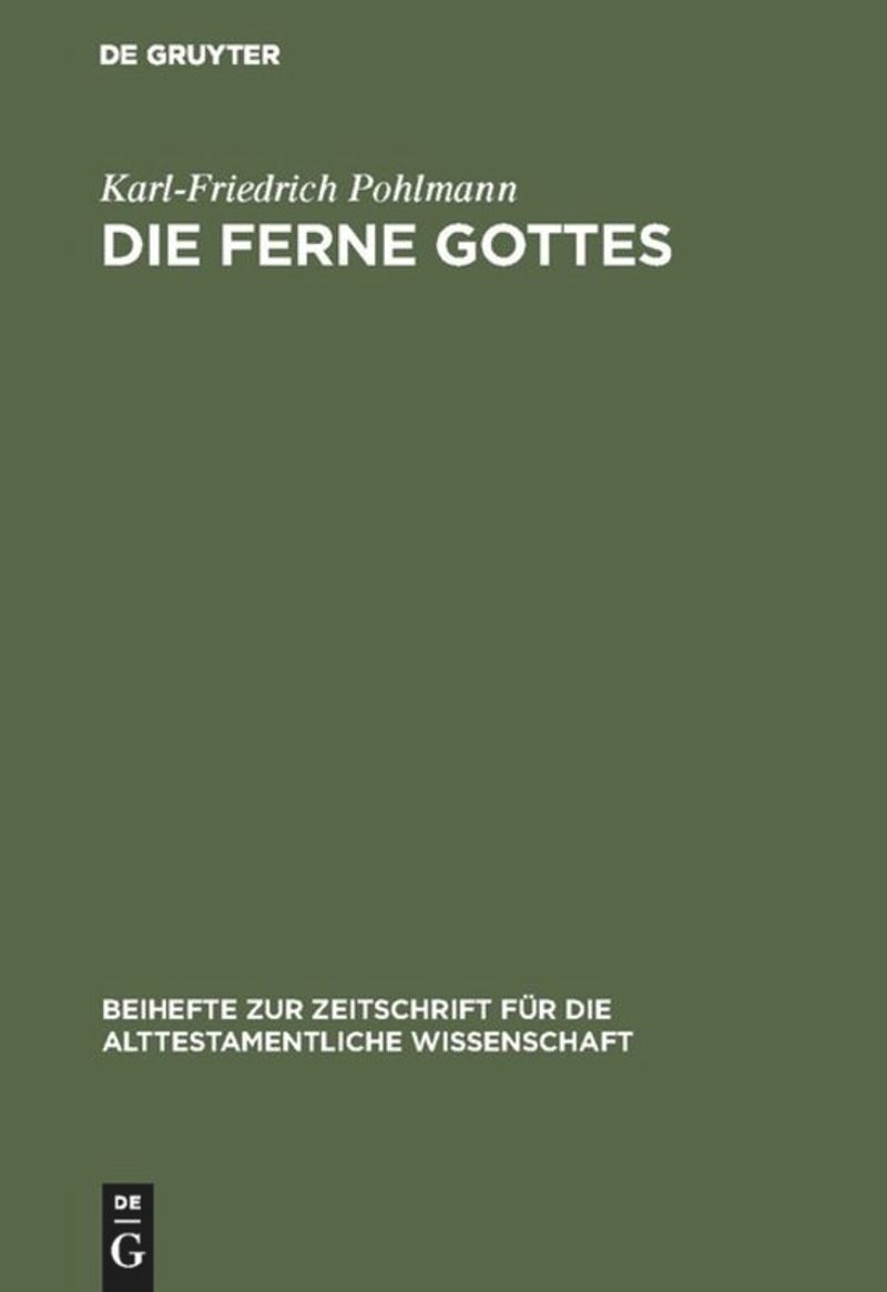 book: Die Ferne Gottes