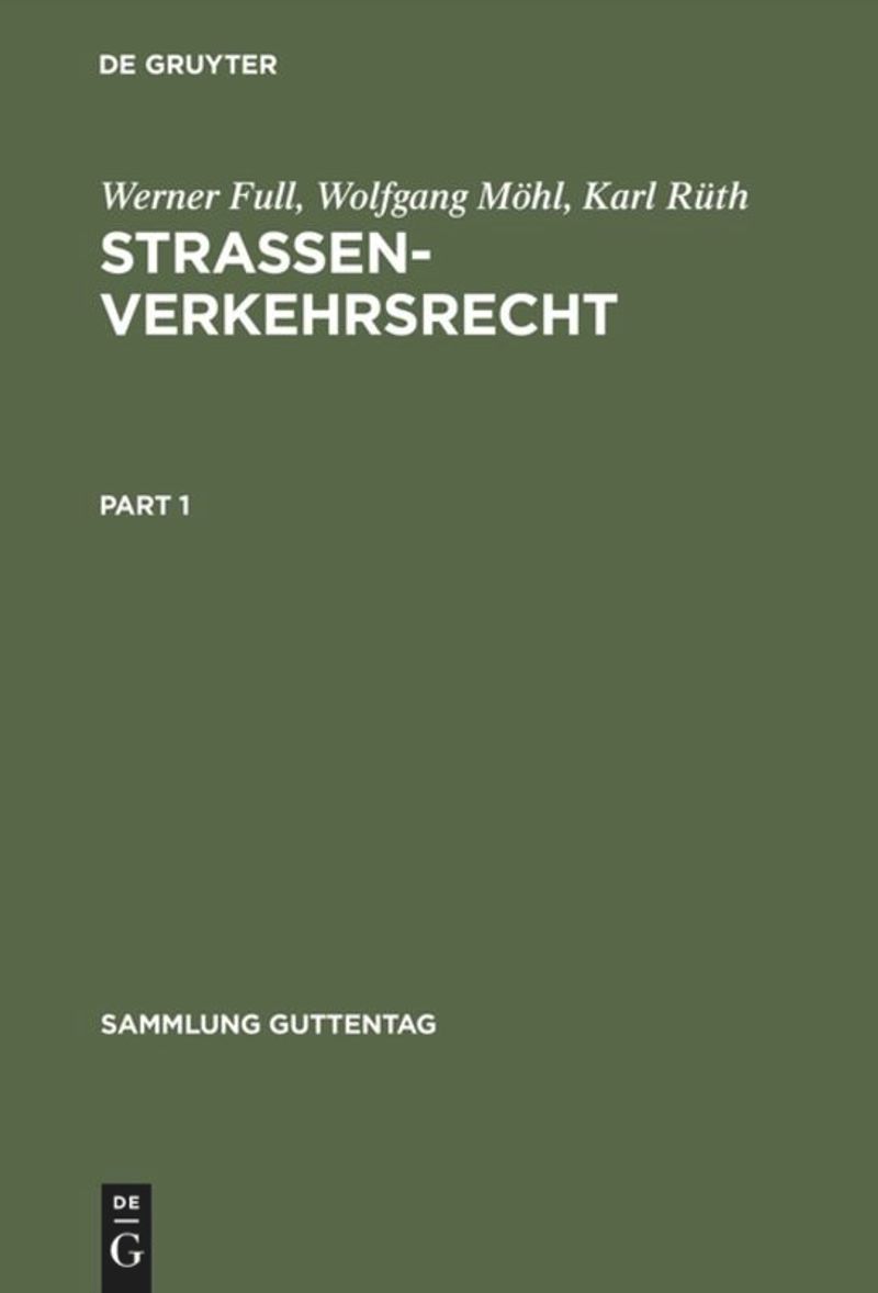 book: Strassenverkehrsrecht