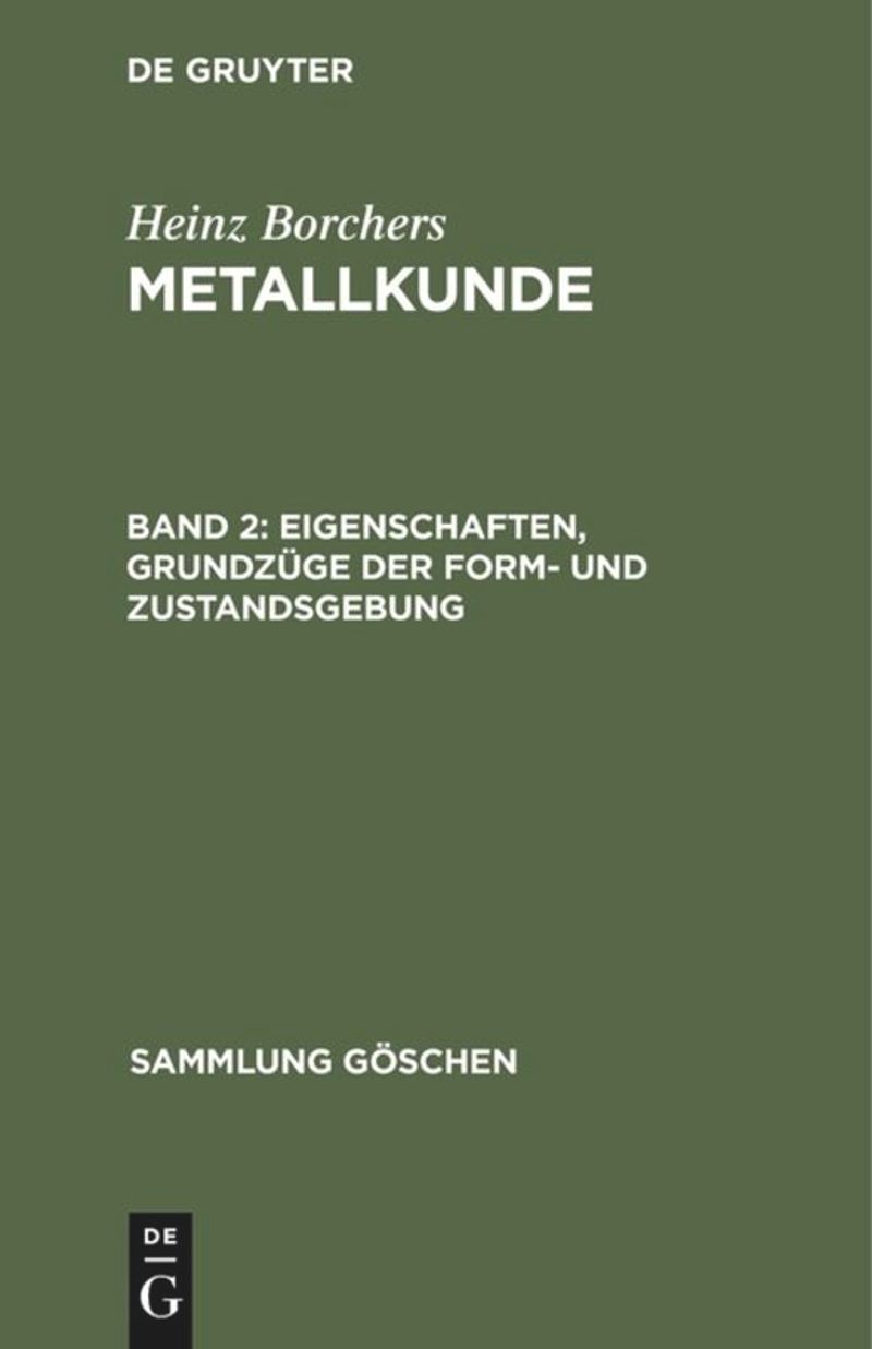 book: Band 2 Eigenschaften, Grundzüge der Form- und Zustandsgebung