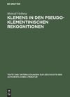 book: Klemens in den pseudoklementinischen Rekognitionen