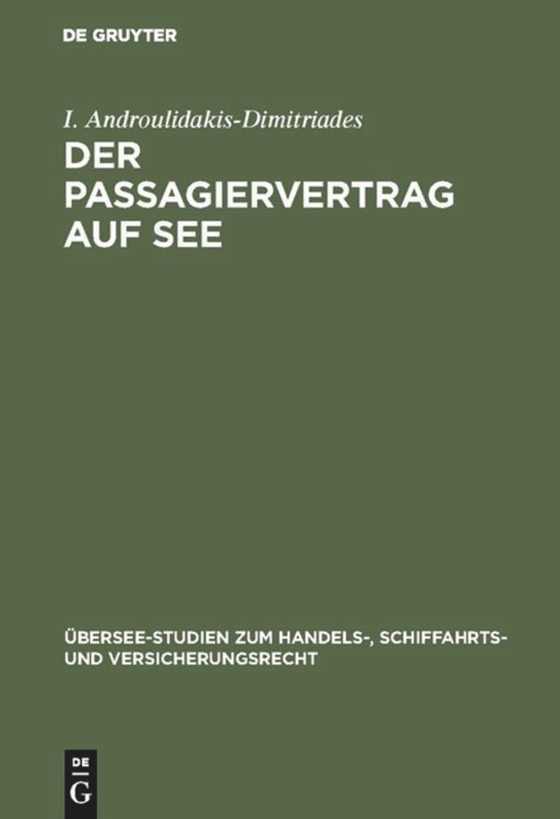 book: Der Passagiervertrag auf See