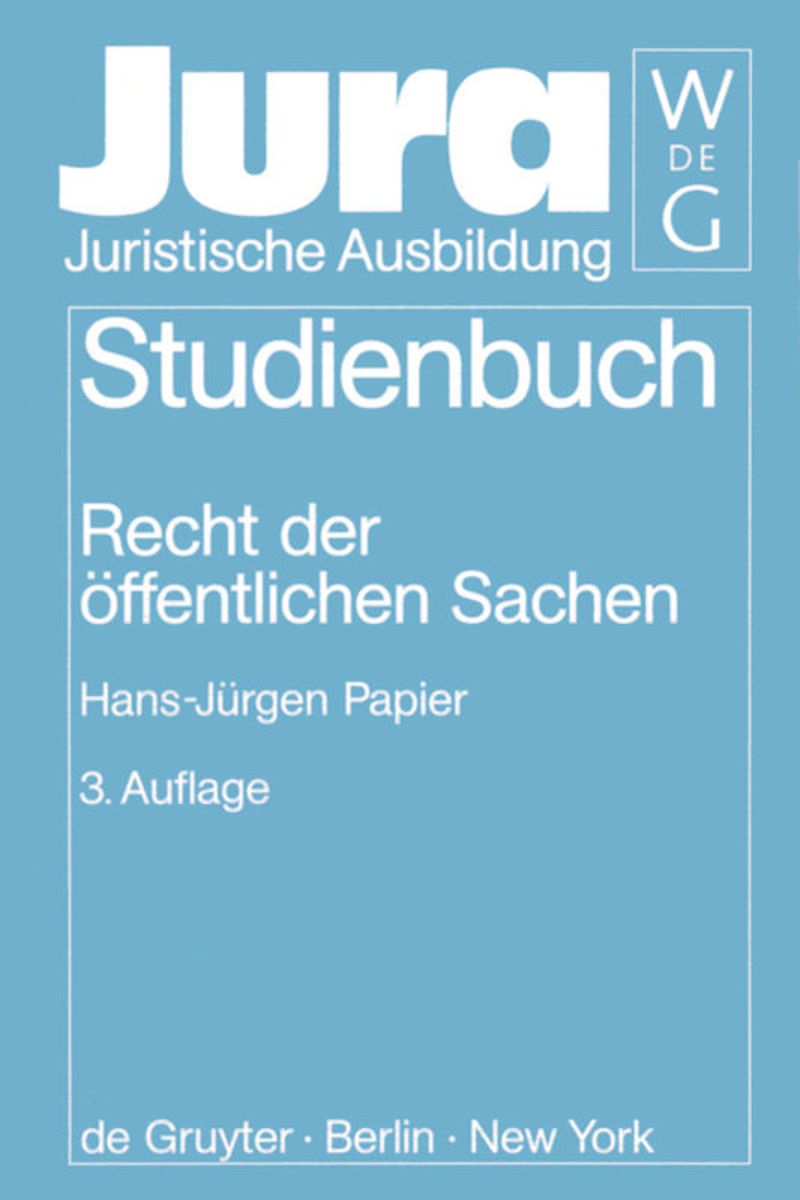 book: Recht der öffentlichen Sachen