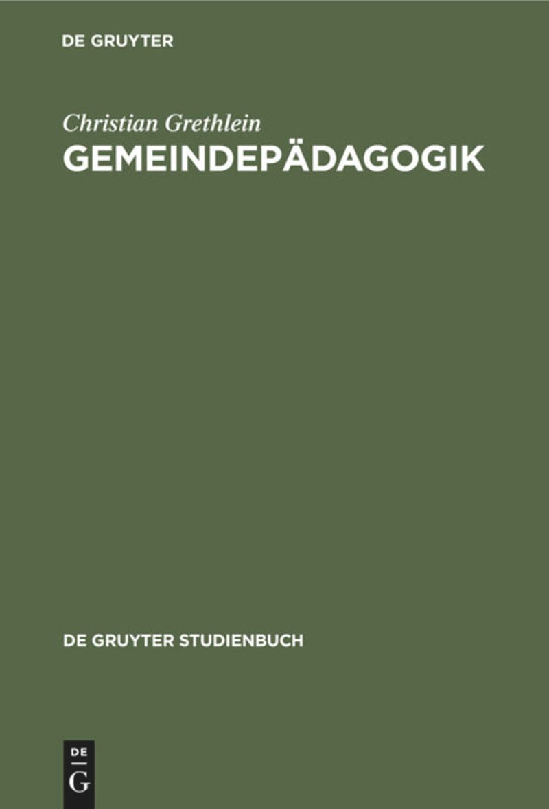 book: Gemeindepädagogik