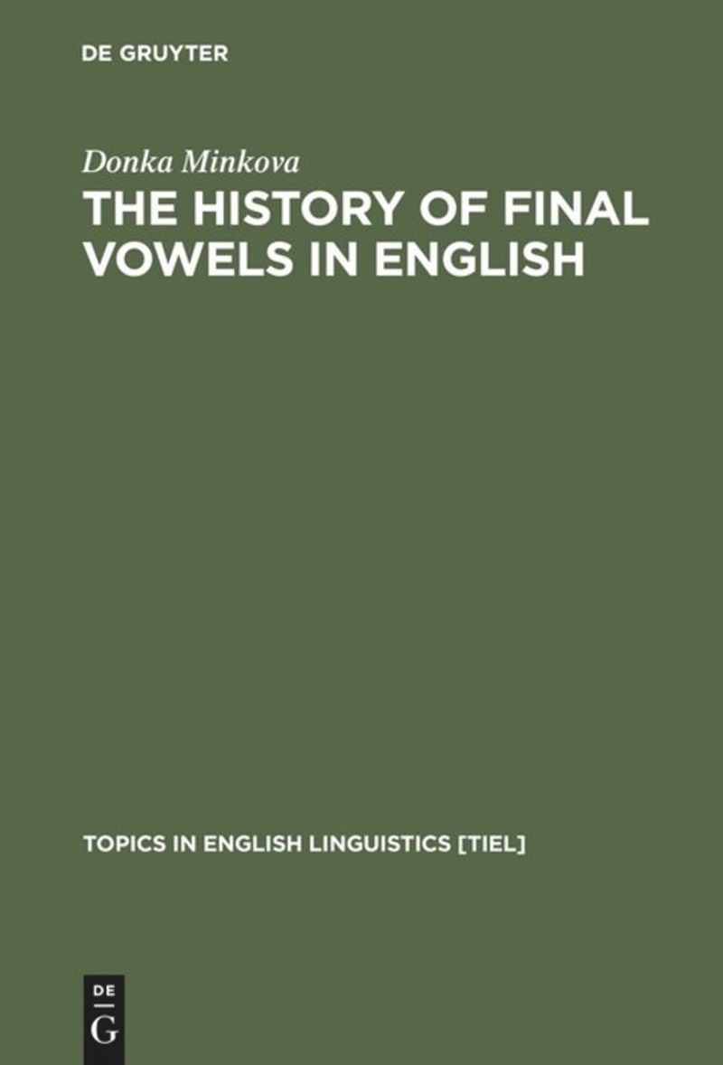 book: The History of Final Vowels in English