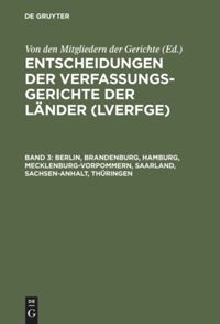 book: Band 3 Berlin, Brandenburg, Hamburg, Mecklenburg-Vorpommern, Saarland, Sachsen-Anhalt, Thüringen