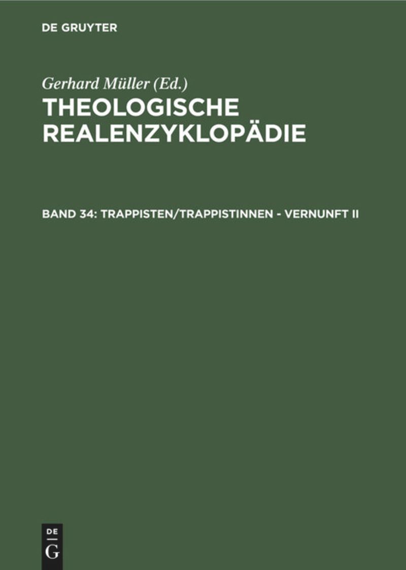 book: Band 34 Trappisten/Trappistinnen - Vernunft II