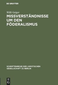 book: Mißverständnisse um den Föderalismus