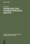 book: Probleme des Mitbestimmungsrechts
