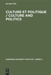 book: Culture et Politique / Culture and Politics