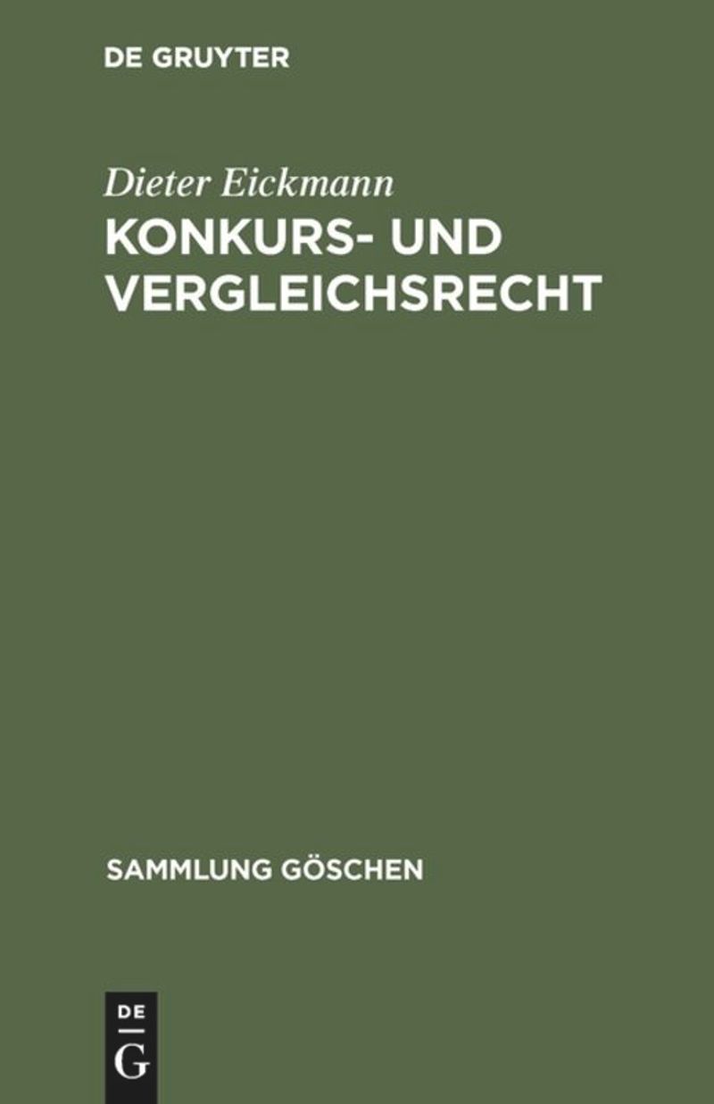 book: Konkurs- und Vergleichsrecht