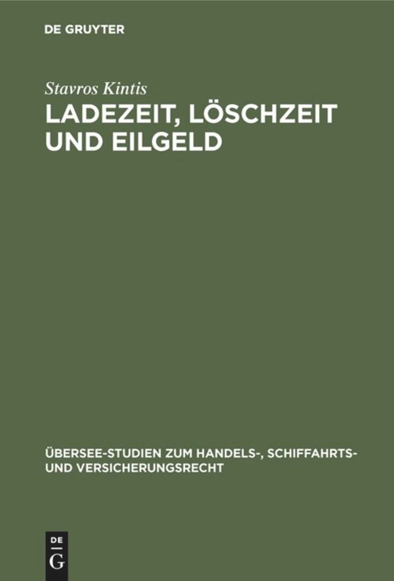 book: Ladezeit, Löschzeit und Eilgeld