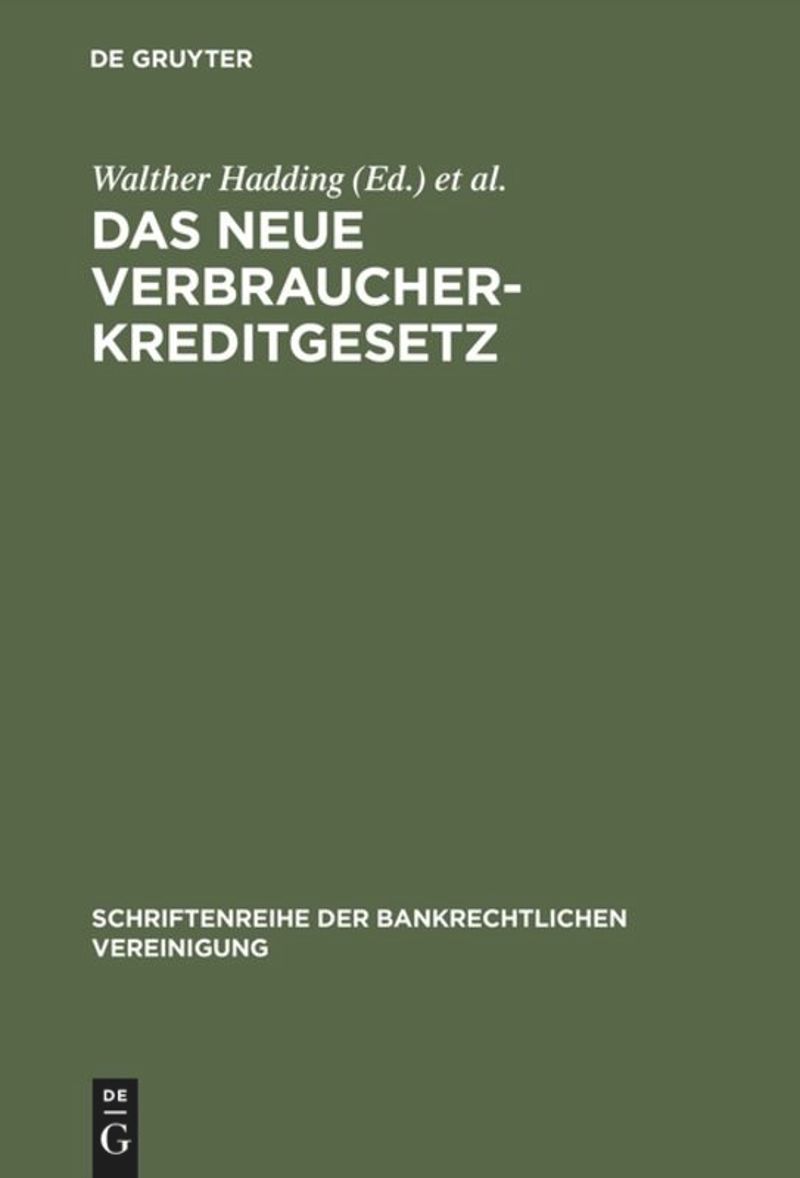book: Das neue Verbraucherkreditgesetz