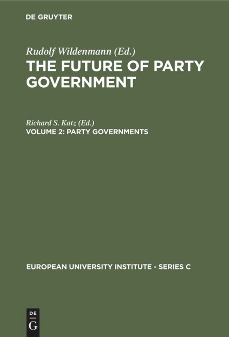 book: Volume 2 Party Governments