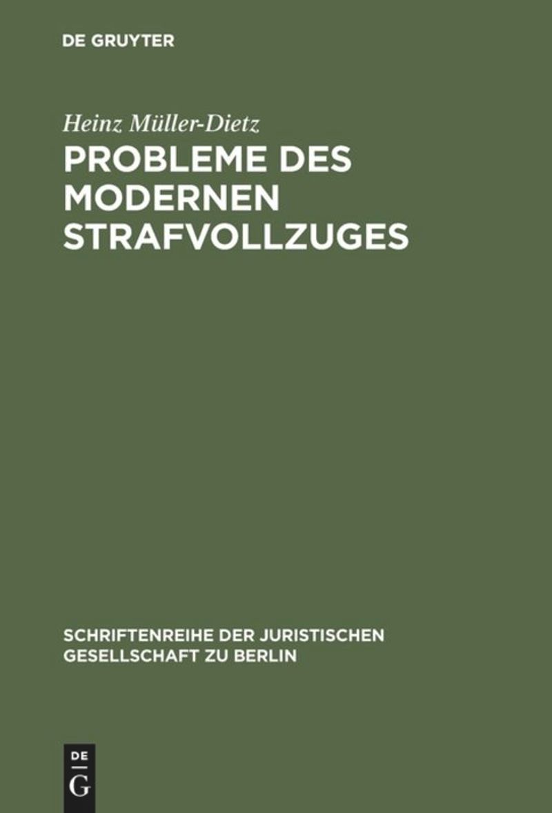 book: Probleme des modernen Strafvollzuges