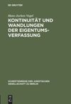 book: Kontinuität und Wandlungen der Eigentumsverfassung