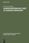 book: Harmonisierung der Alterssicherung?