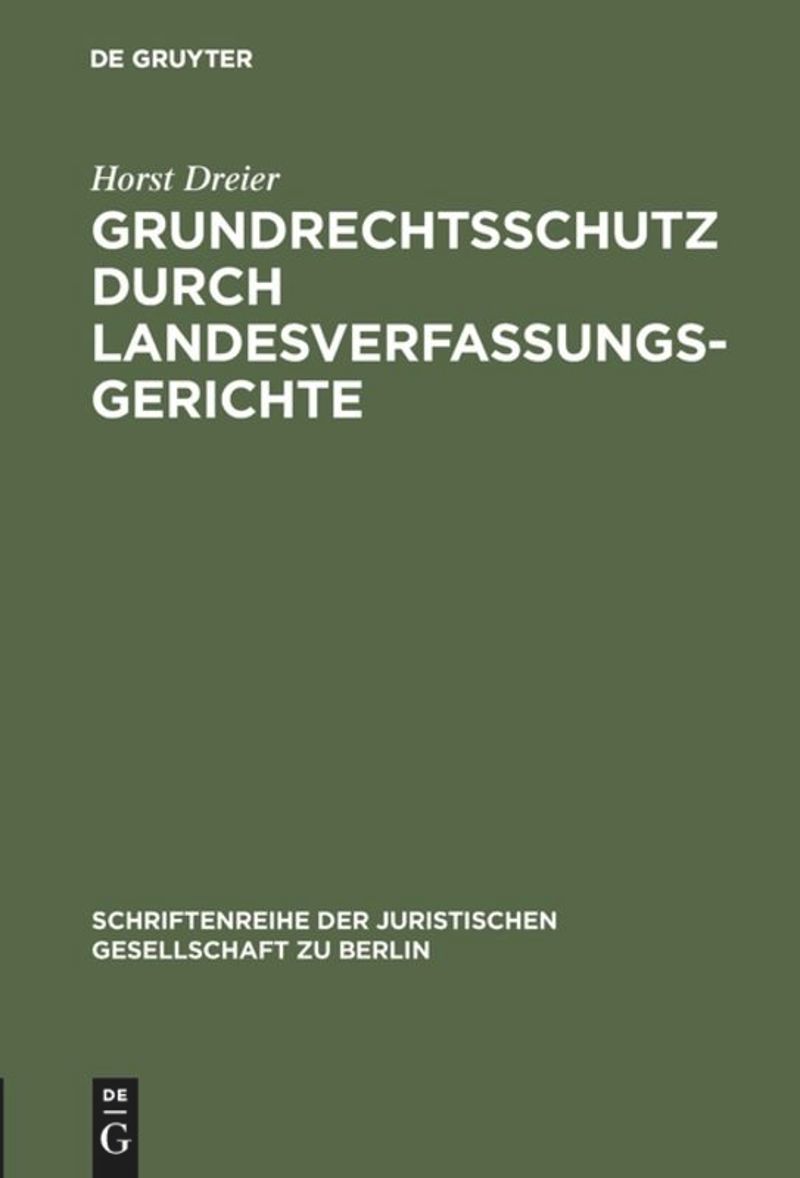 book: Grundrechtsschutz durch Landesverfassungsgerichte