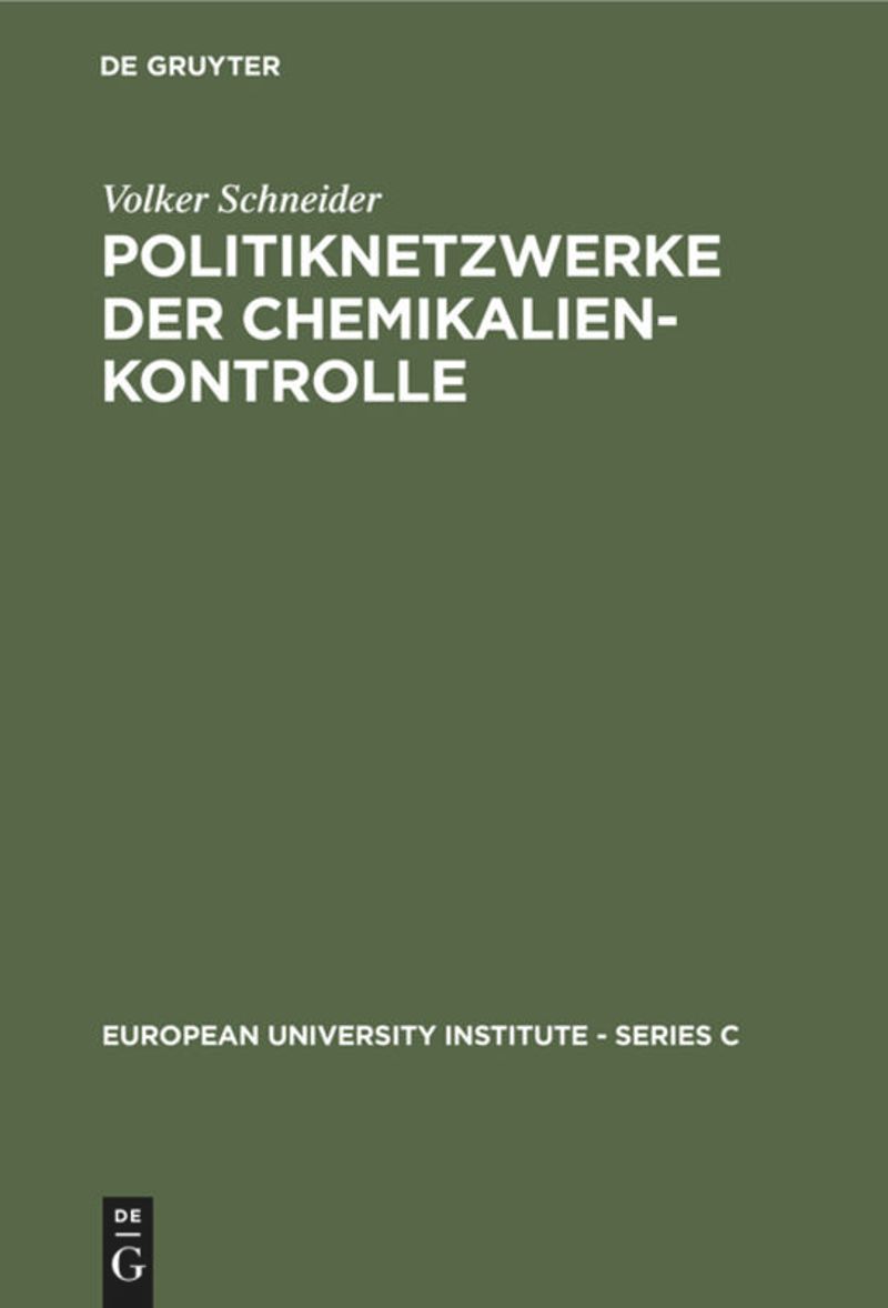 book: Politiknetzwerke der Chemikalienkontrolle