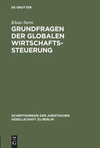 book: Grundfragen der globalen Wirtschaftssteuerung