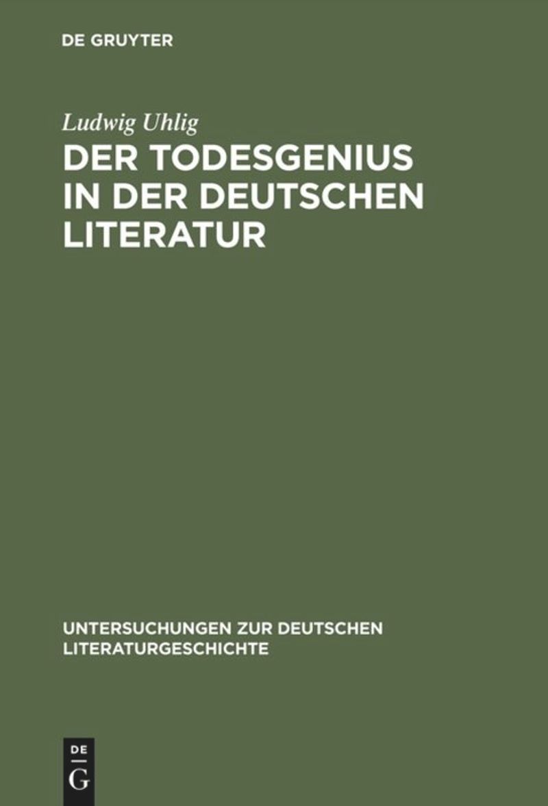 book: Der Todesgenius in der deutschen Literatur