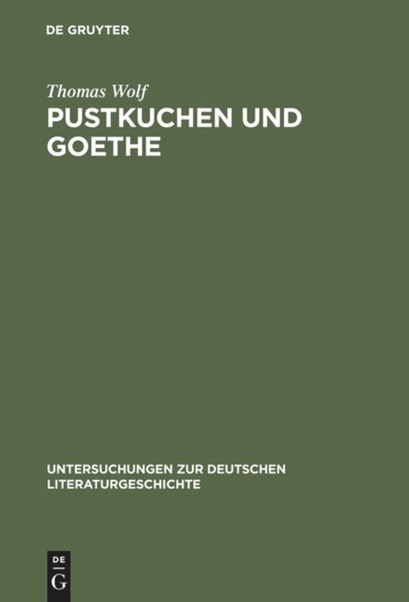book: Pustkuchen und Goethe