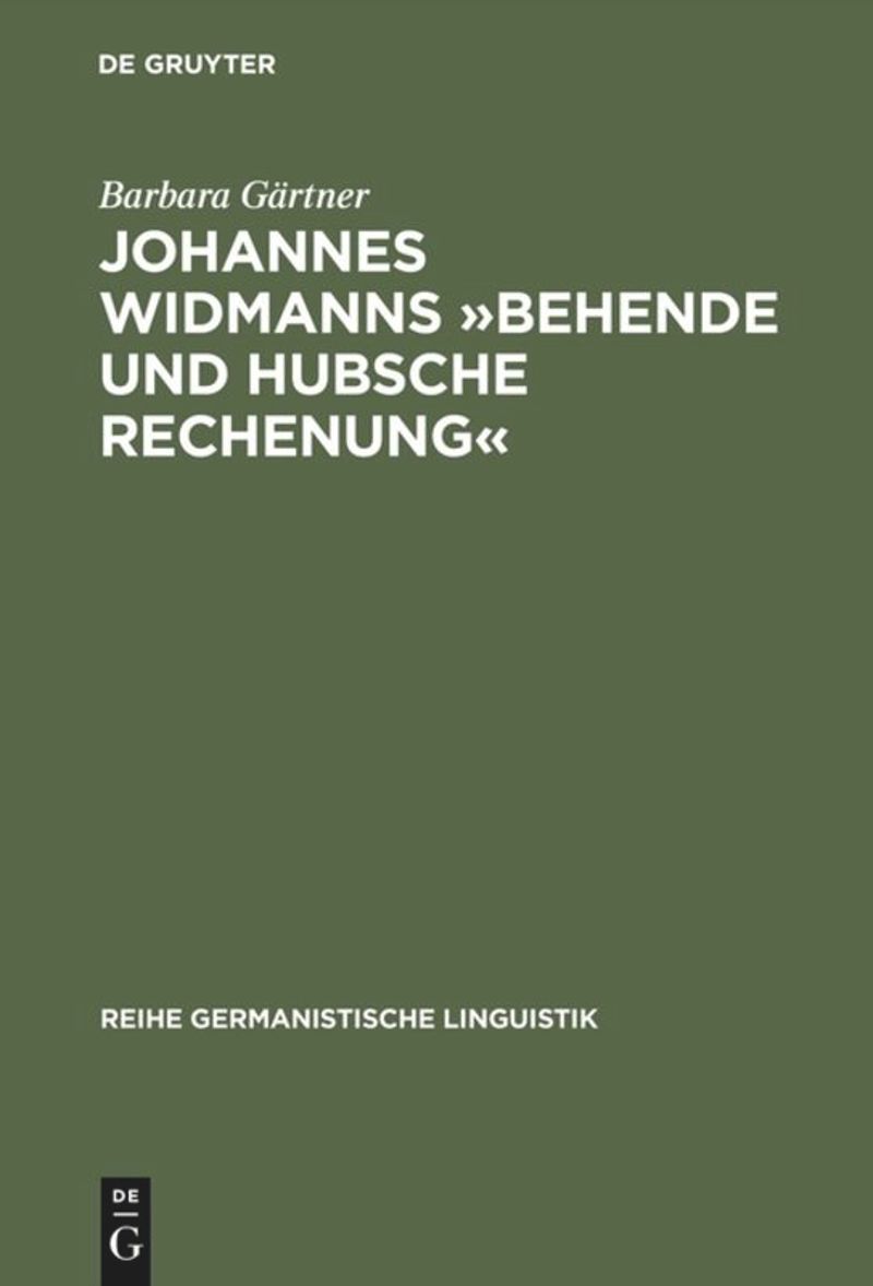 book: Johannes Widmanns »Behende und hubsche Rechenung«
