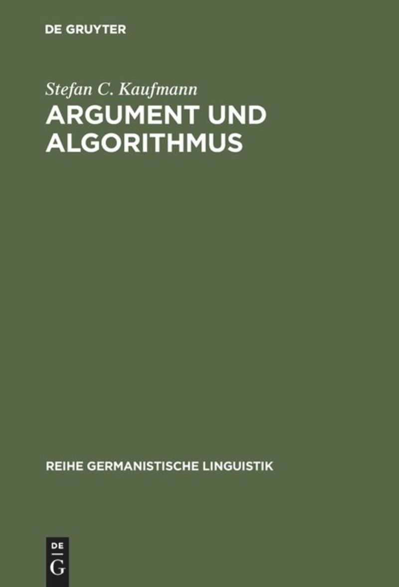 book: Argument und Algorithmus
