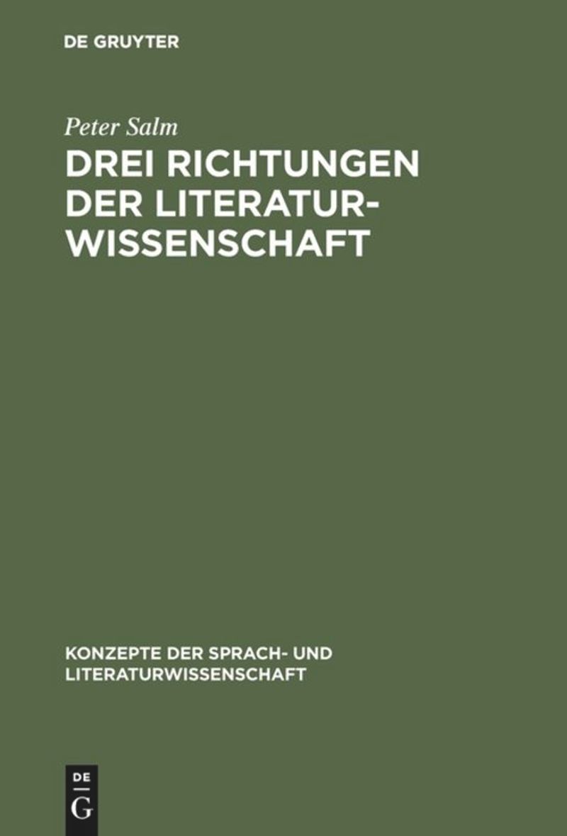 book: Drei Richtungen der Literaturwissenschaft