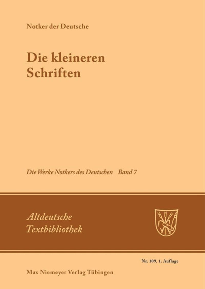 book: Band 7 Die kleineren Schriften