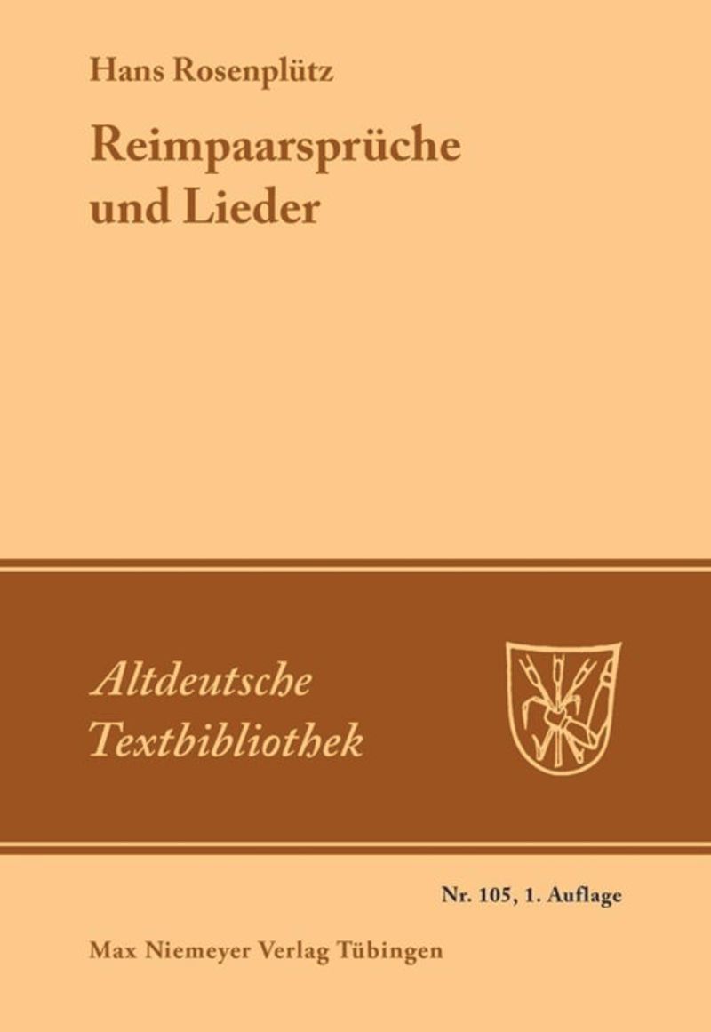 book: Reimpaarsprüche und Lieder