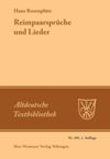 book: Reimpaarsprüche und Lieder