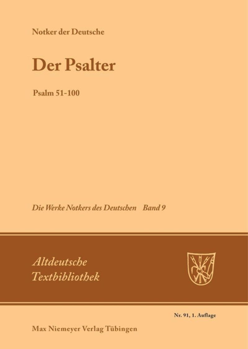 book: Band 9 Der Psalter