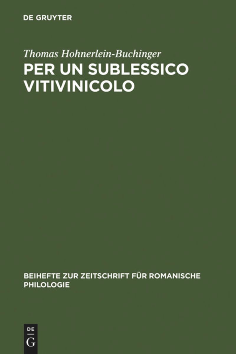 book: Per un sublessico vitivinicolo