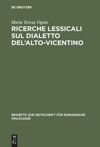 book: Ricerche lessicali sul dialetto del’Alto-Vicentino