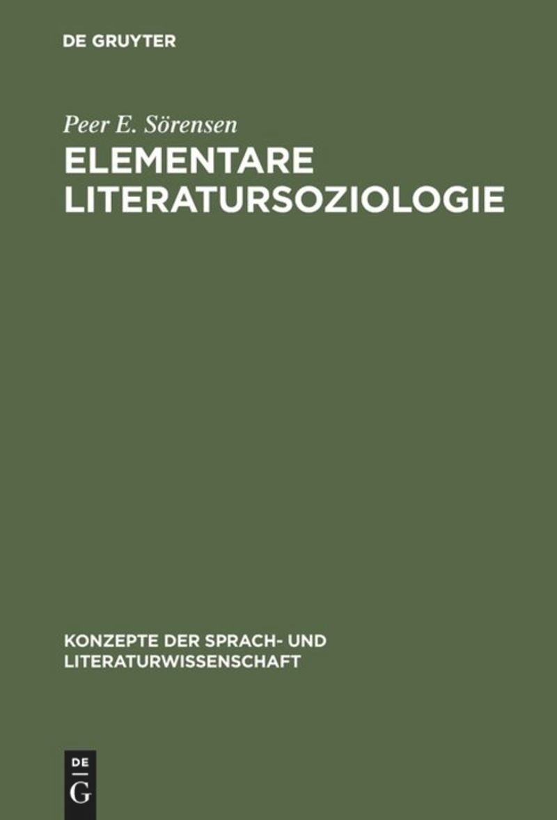 book: Elementare Literatursoziologie
