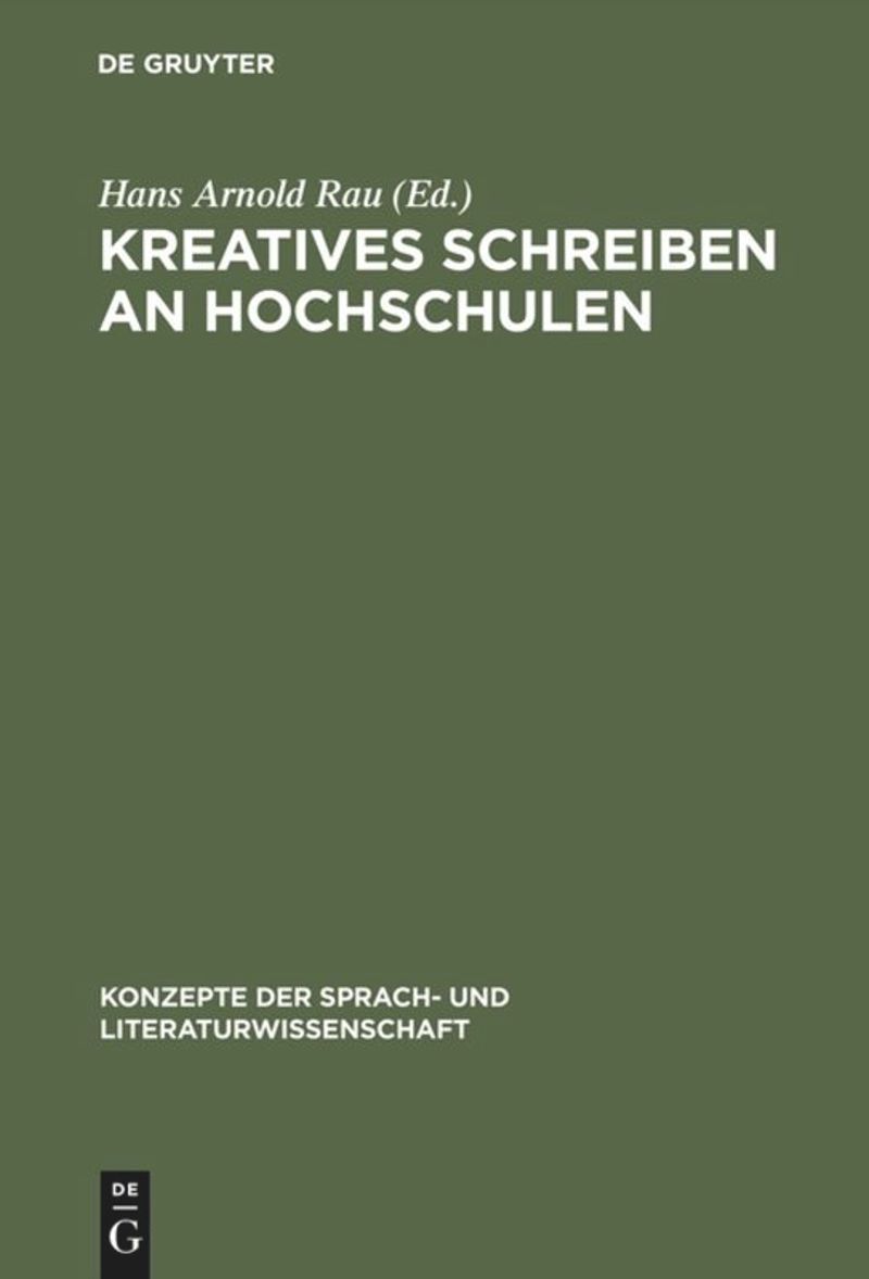 book: Kreatives Schreiben an Hochschulen