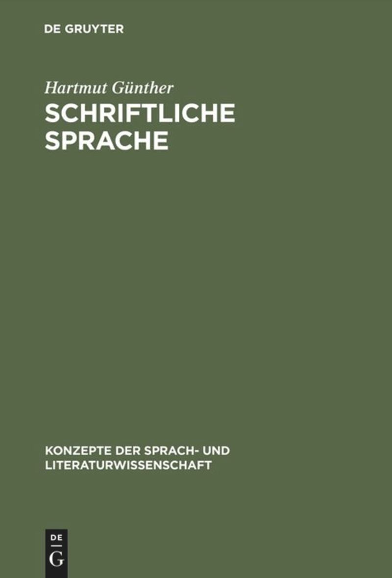 book: Schriftliche Sprache
