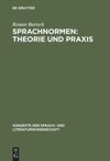 book: Sprachnormen: Theorie und Praxis