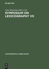book: Symposium on Lexicography VII