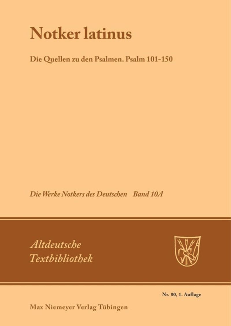 book: Band 10A Notker latinus