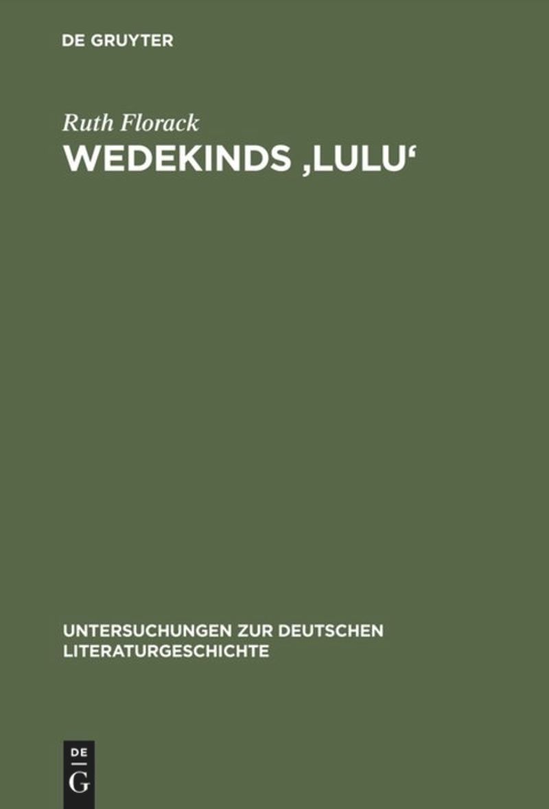 book: Wedekinds 'Lulu'