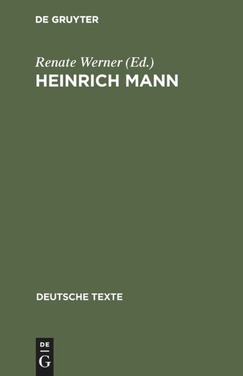 book: Heinrich Mann
